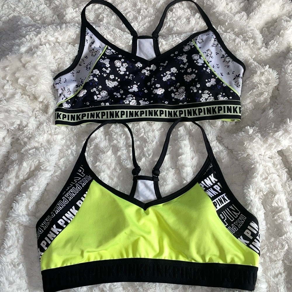 2 ✌🏼PINK Ultimate Sports Bras EUC